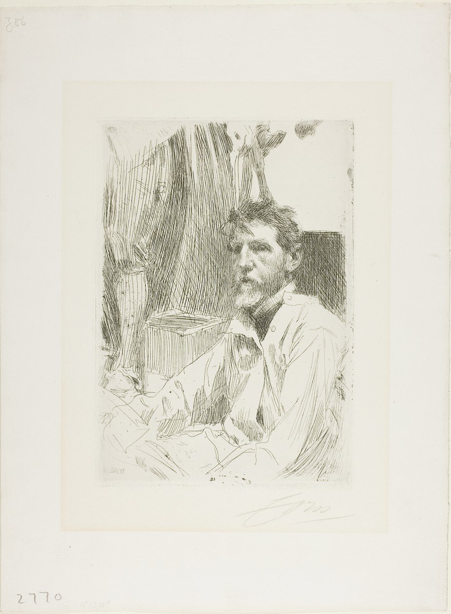 August Saint Gaudens I autorstwa Anders Leonard Zorn