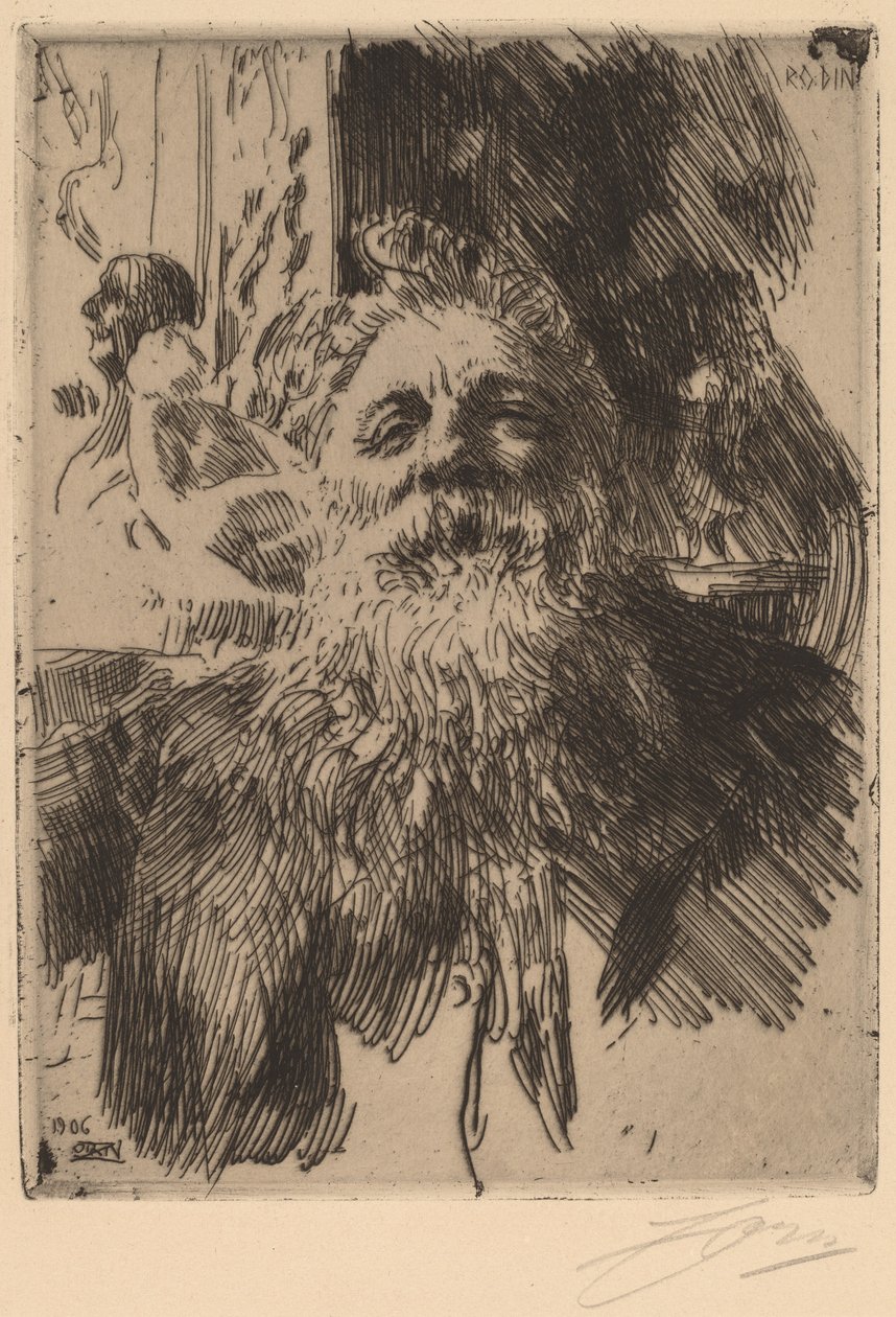 Auguste Rodin autorstwa Anders Leonard Zorn