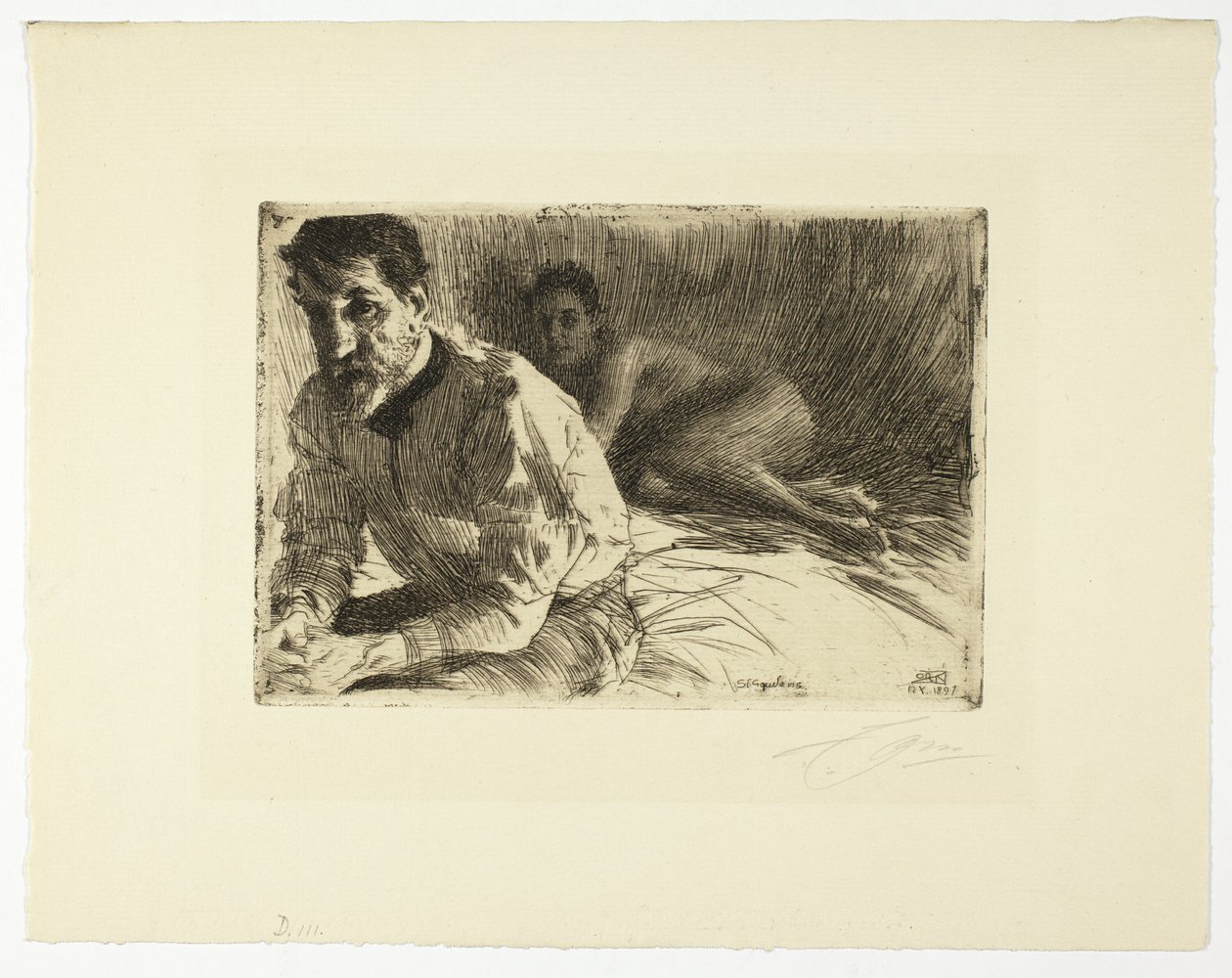 Augustus Saint Gaudens II (Saint Gaudens i jego model) autorstwa Anders Leonard Zorn