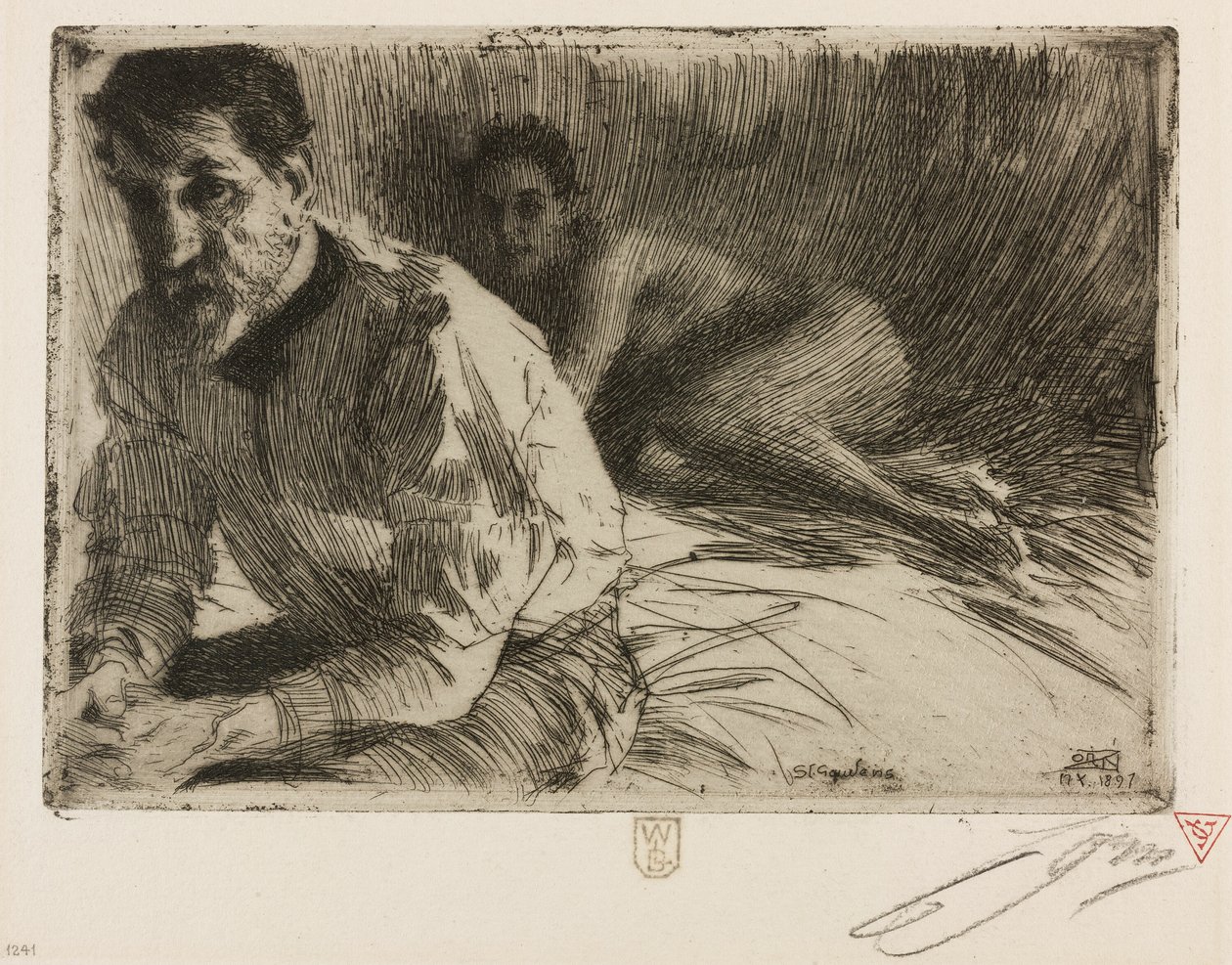 Augustus Saint Gaudens II (Saint Gaudens i jego model) autorstwa Anders Leonard Zorn
