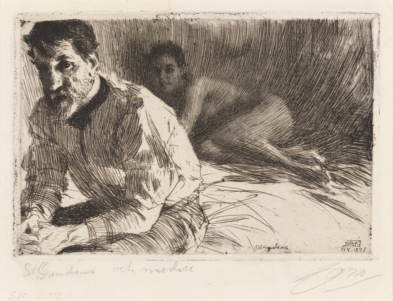 Augustus Saint Gaudens II autorstwa Anders Zorn