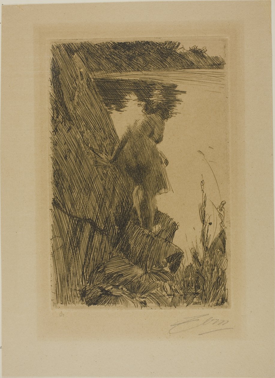 Kąpiący się (wieczór) III autorstwa Anders Leonard Zorn