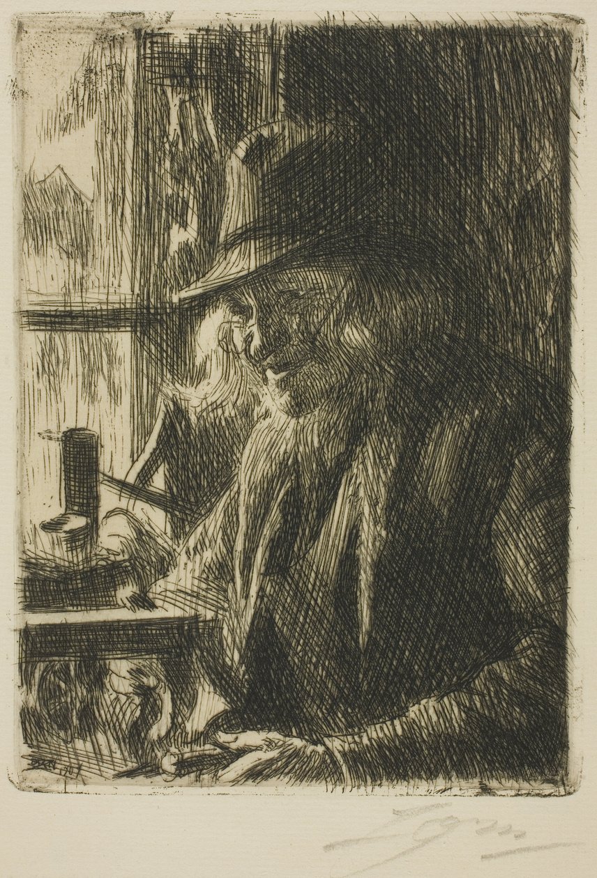 Bosl Anders, zegarmistrz w Mora autorstwa Anders Leonard Zorn