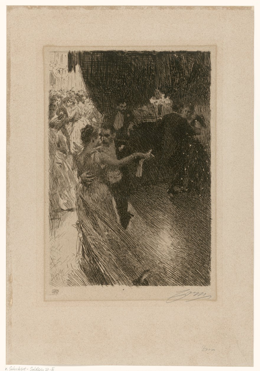 Taniec (Walc), trzeci stan autorstwa Anders Zorn
