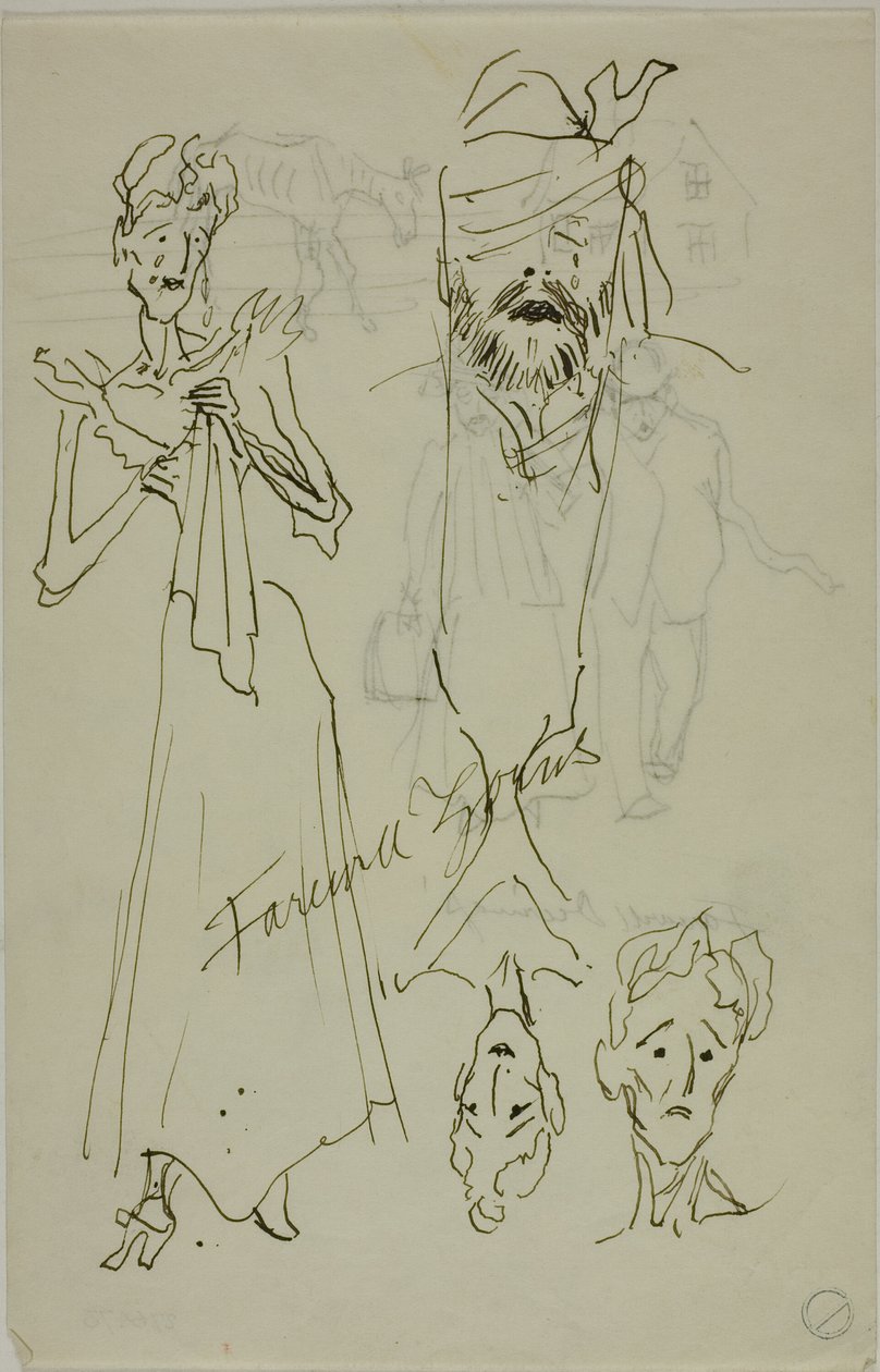 Żegnaj Zorns (recto); Żegnaj Deerings (verso) autorstwa Anders Zorn