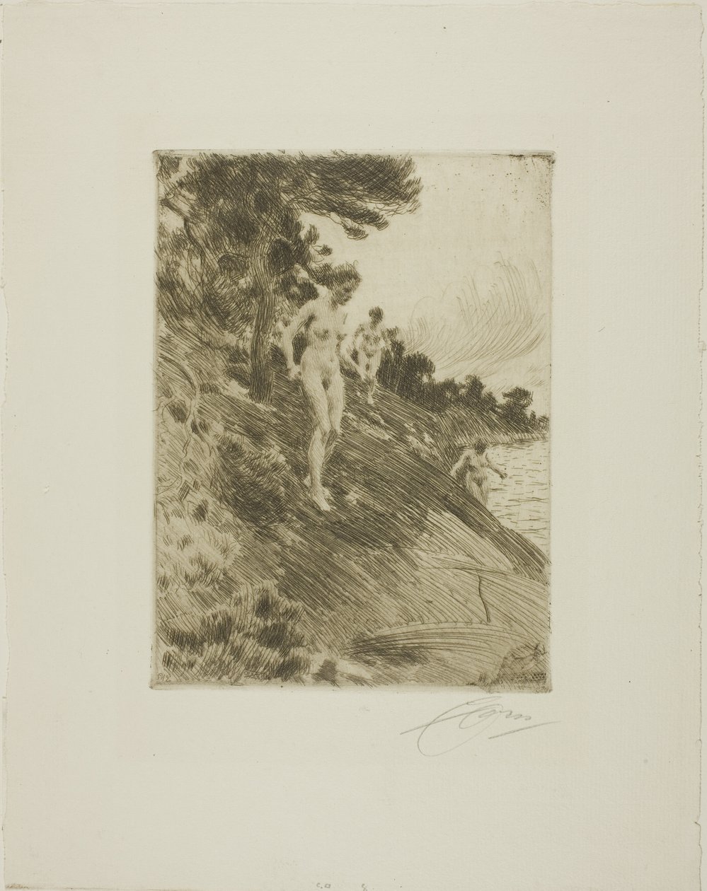 Przerażony autorstwa Anders Leonard Zorn