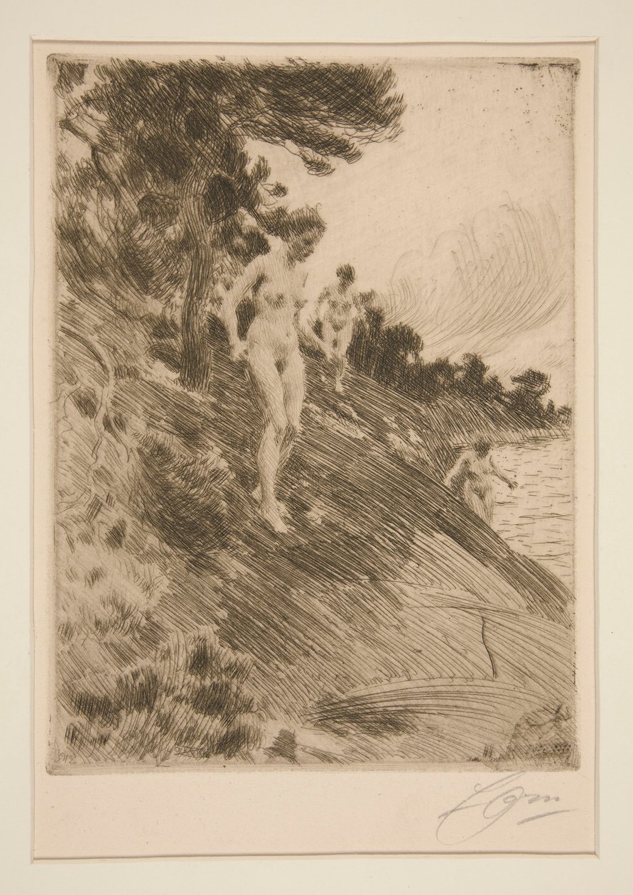 Przerażony autorstwa Anders Leonard Zorn