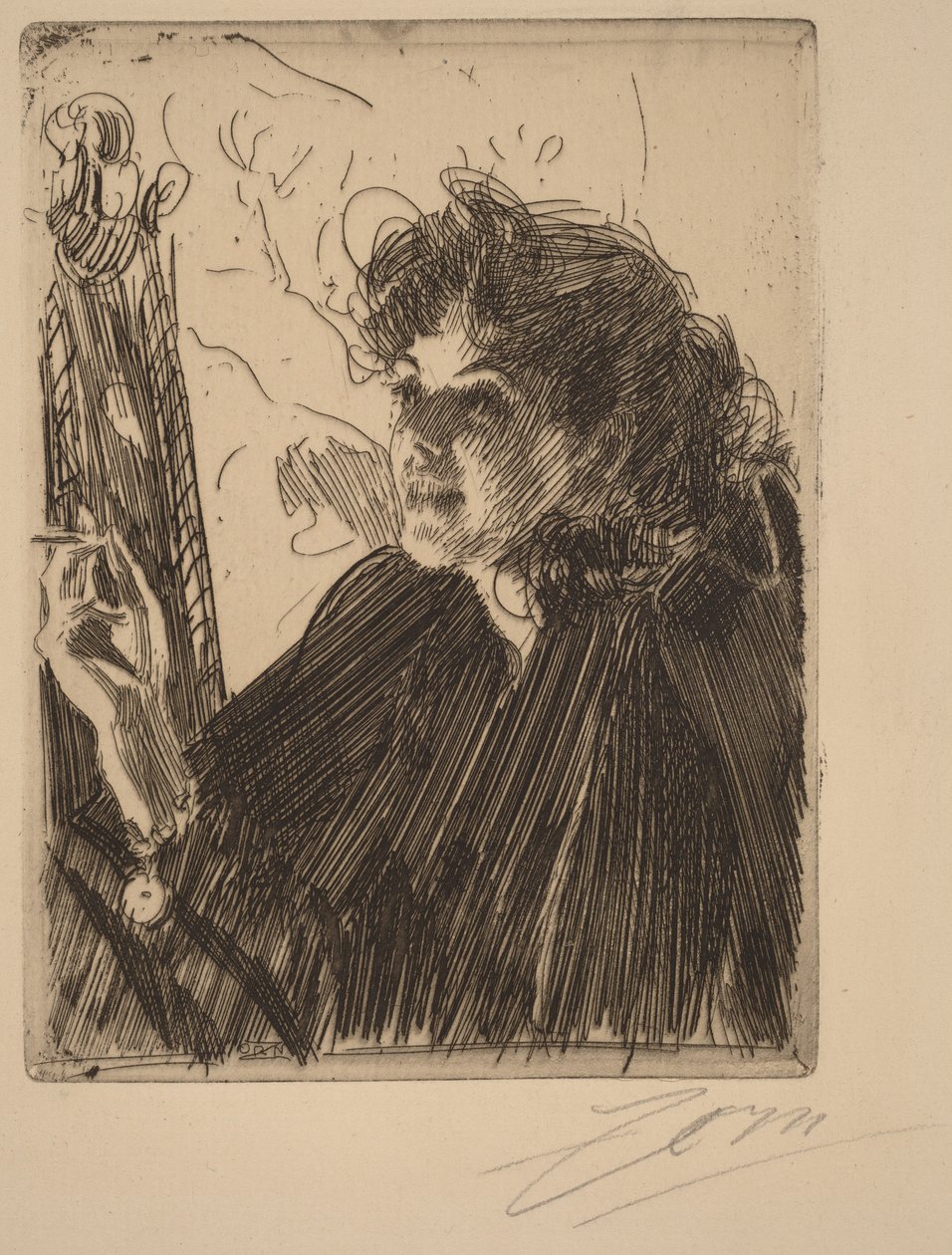 Dziewczyna z papierosem II autorstwa Anders Zorn