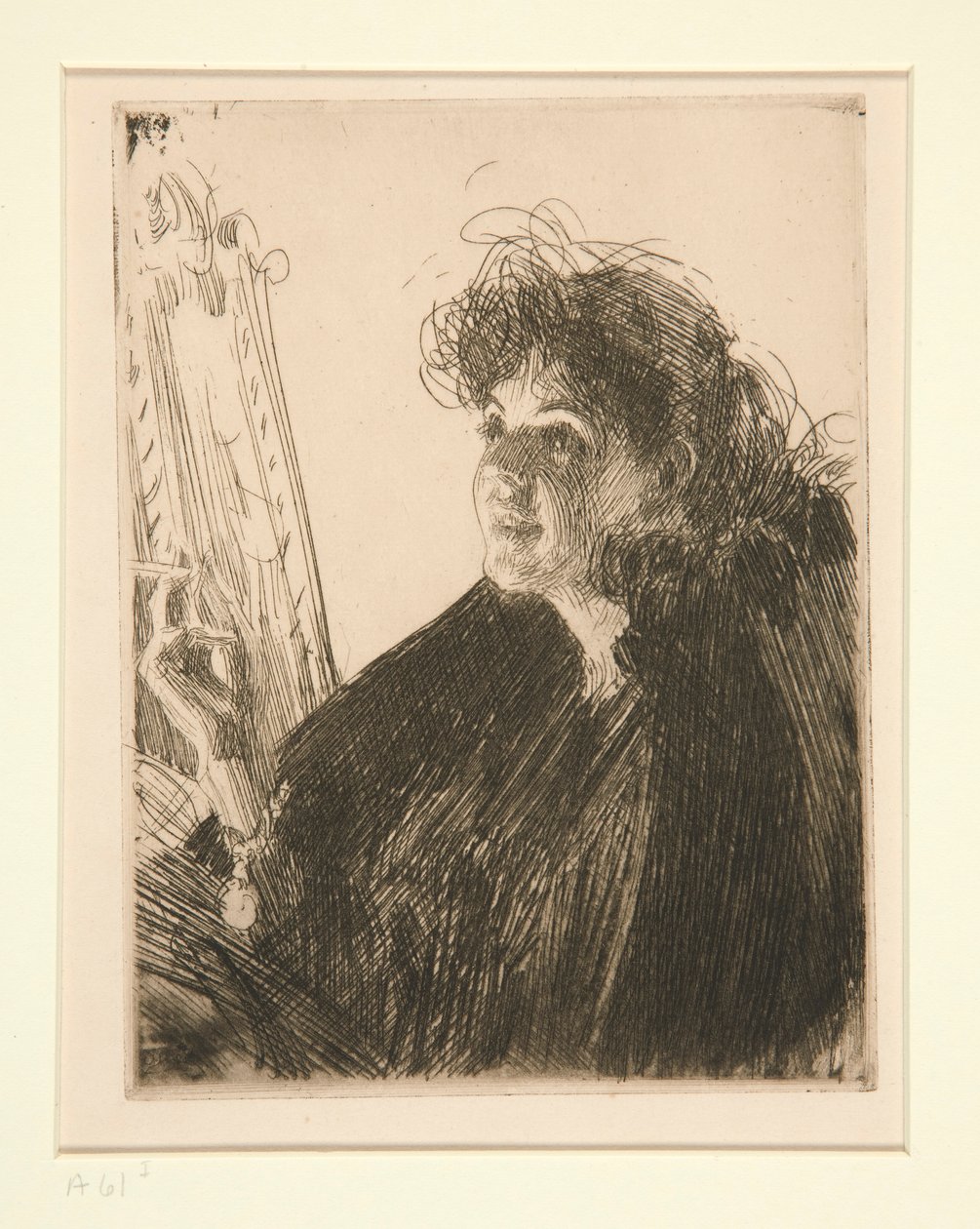 Dziewczyna z papierosem I autorstwa Anders Leonard Zorn