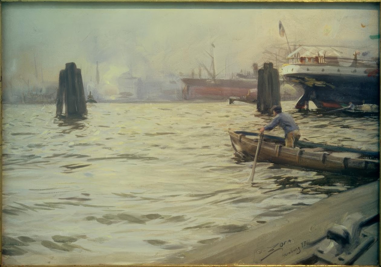Port w Hamburgu autorstwa Anders Leonard Zorn