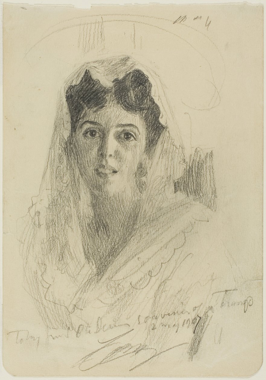 Głowa kobiety (en Face) autorstwa Anders Leonard Zorn