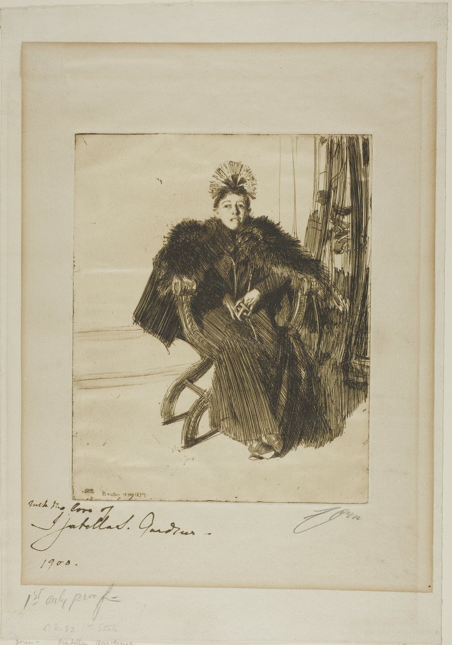 Izabela Gardner autorstwa Anders Leonard Zorn