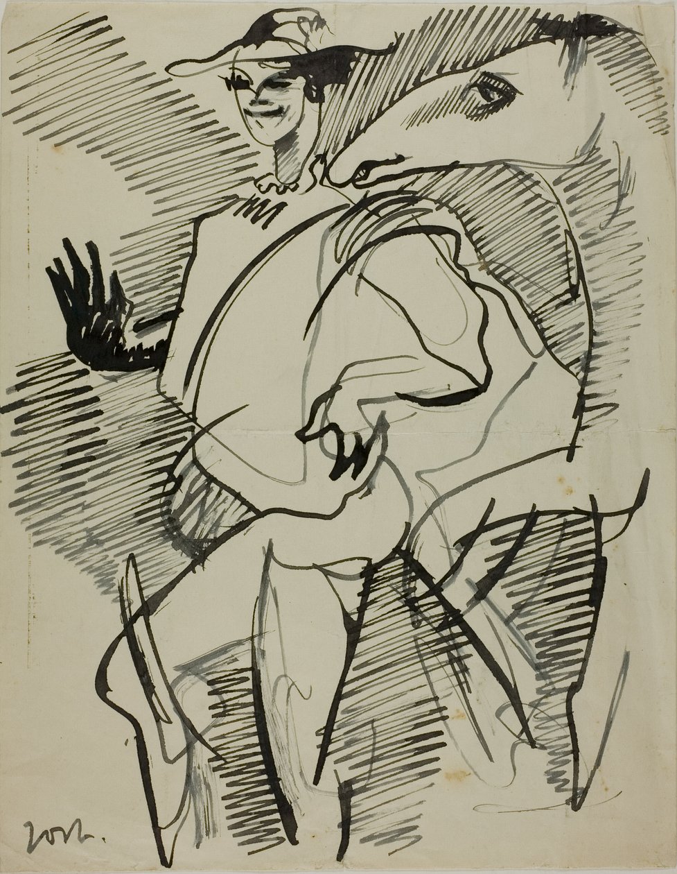 Człowiek z koniem autorstwa Anders Zorn