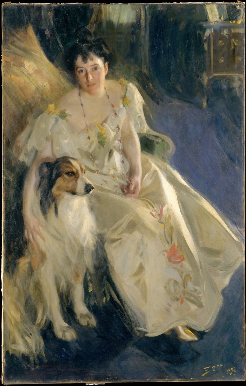 Pani Walter Rathbone Bacon (Virginia Purdy Barker, 1862-1919) autorstwa Anders Zorn