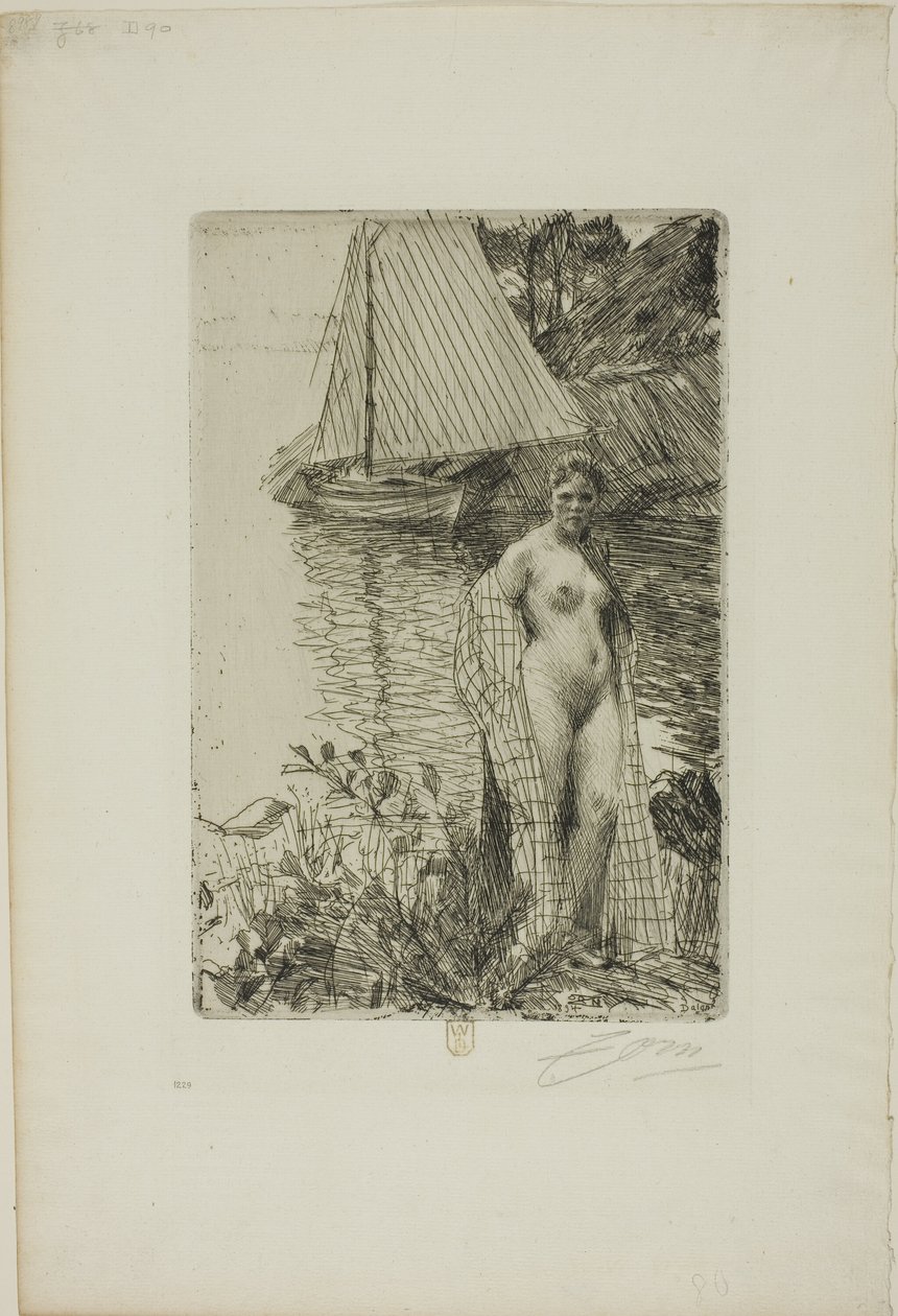 Mój model i moja łódź autorstwa Anders Leonard Zorn