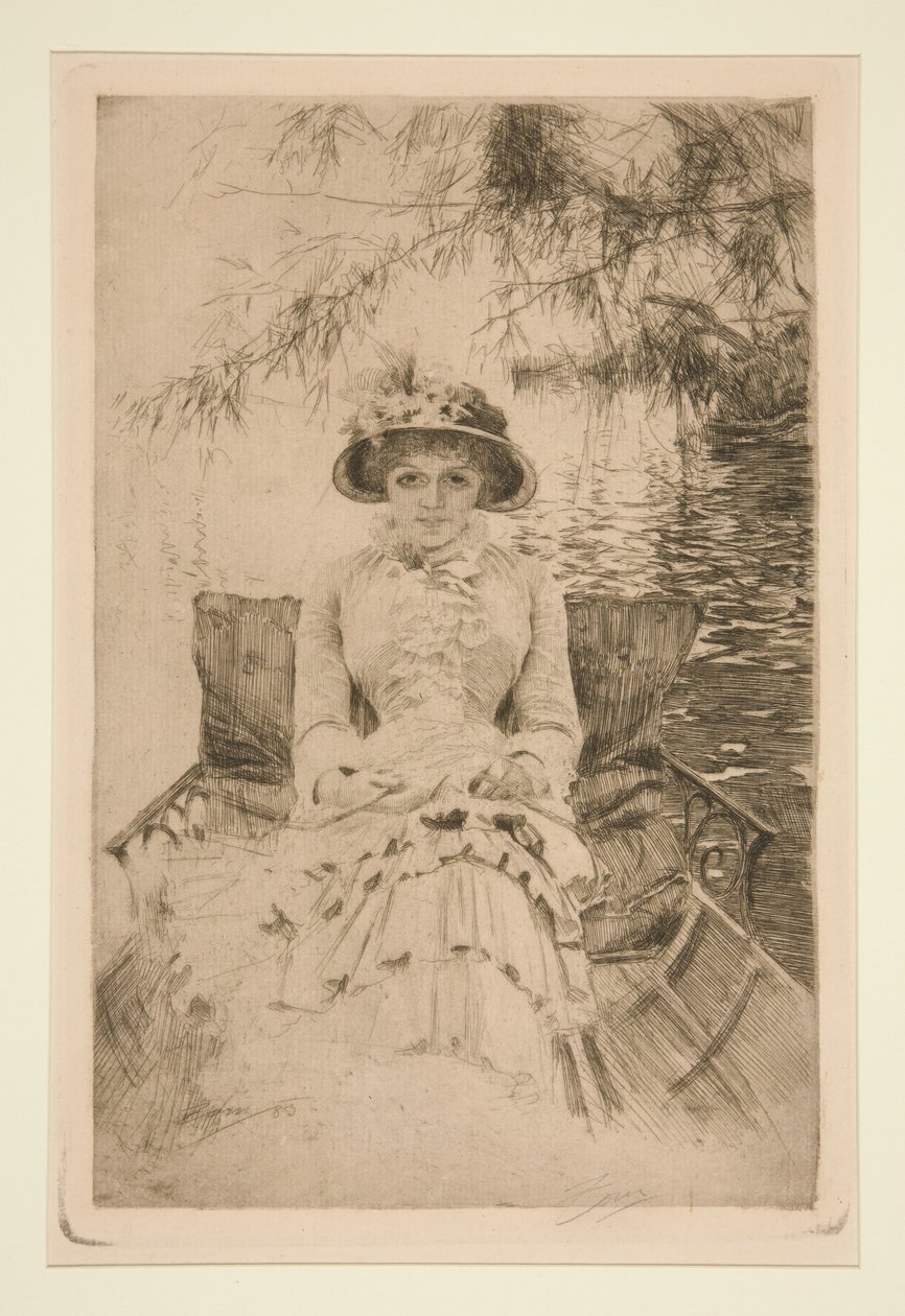Na Tamizie autorstwa Anders Zorn