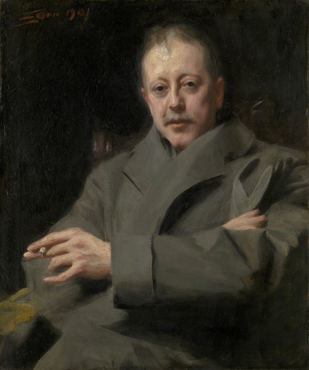 Studium portretowe mężczyzny autorstwa Anders Leonard Zorn