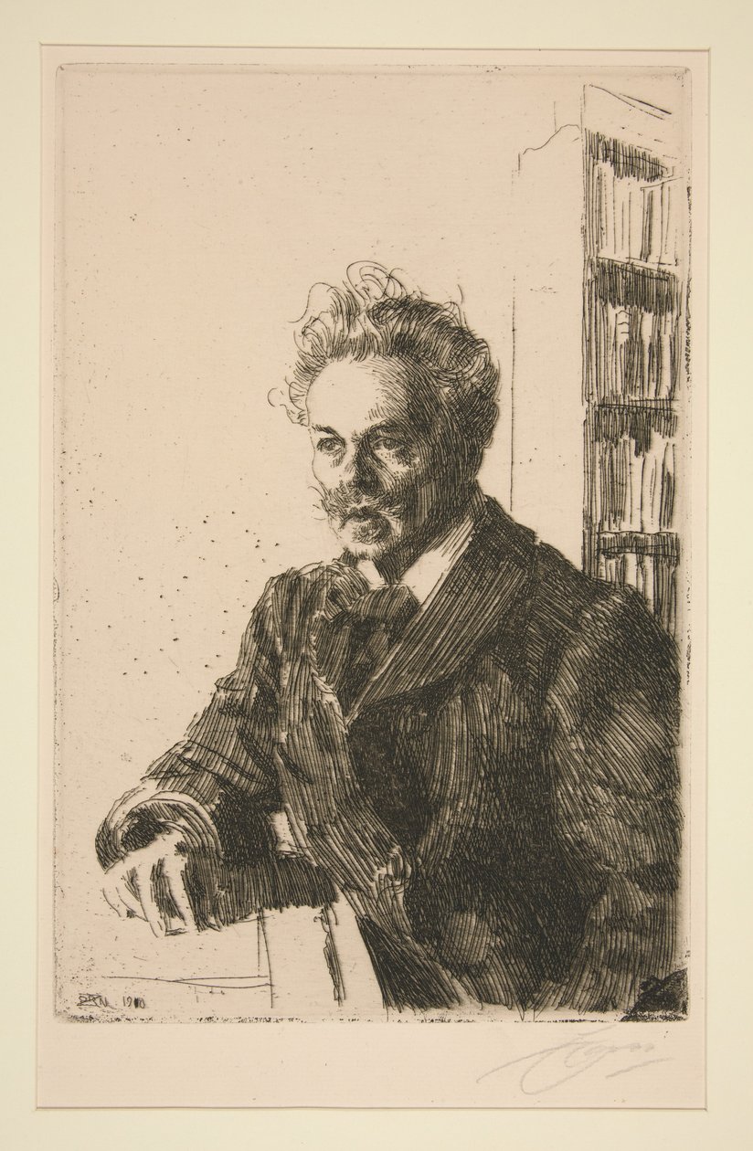 Portret A. Strindberga autorstwa Anders Zorn