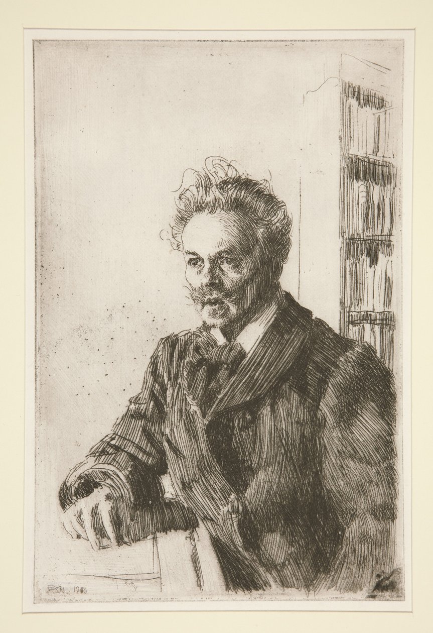 Portret Augusta Strindberga autorstwa Anders Zorn