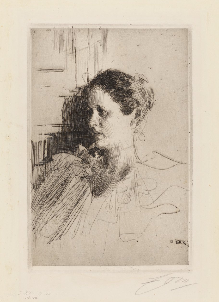 Portret pani Ch. Nagel autorstwa Anders Zorn