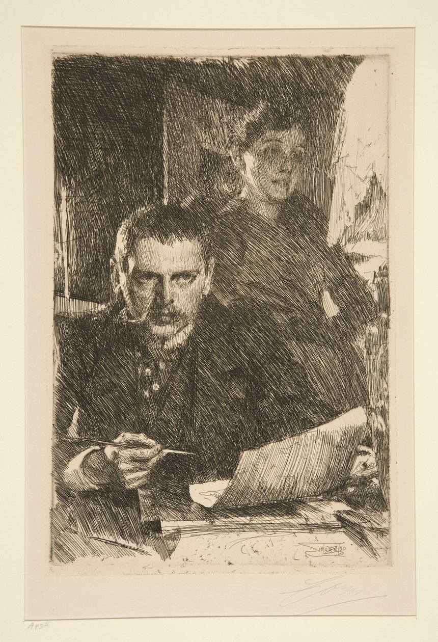 Portret artysty i jego żony autorstwa Anders Leonard Zorn