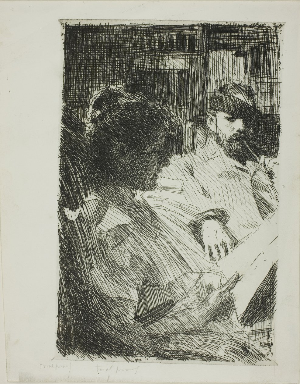 Czytanie (Pan i Pani Ch. Deering) autorstwa Anders Leonard Zorn