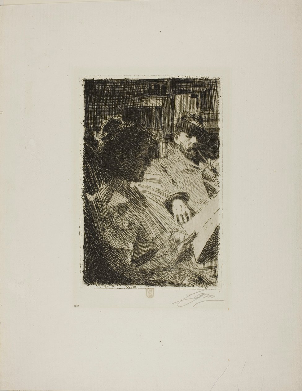 Czytanie (Pan i Pani Ch. Deering) autorstwa Anders Zorn