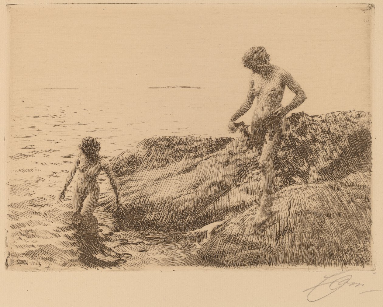 Szkiery Nadmorskie autorstwa Anders Leonard Zorn