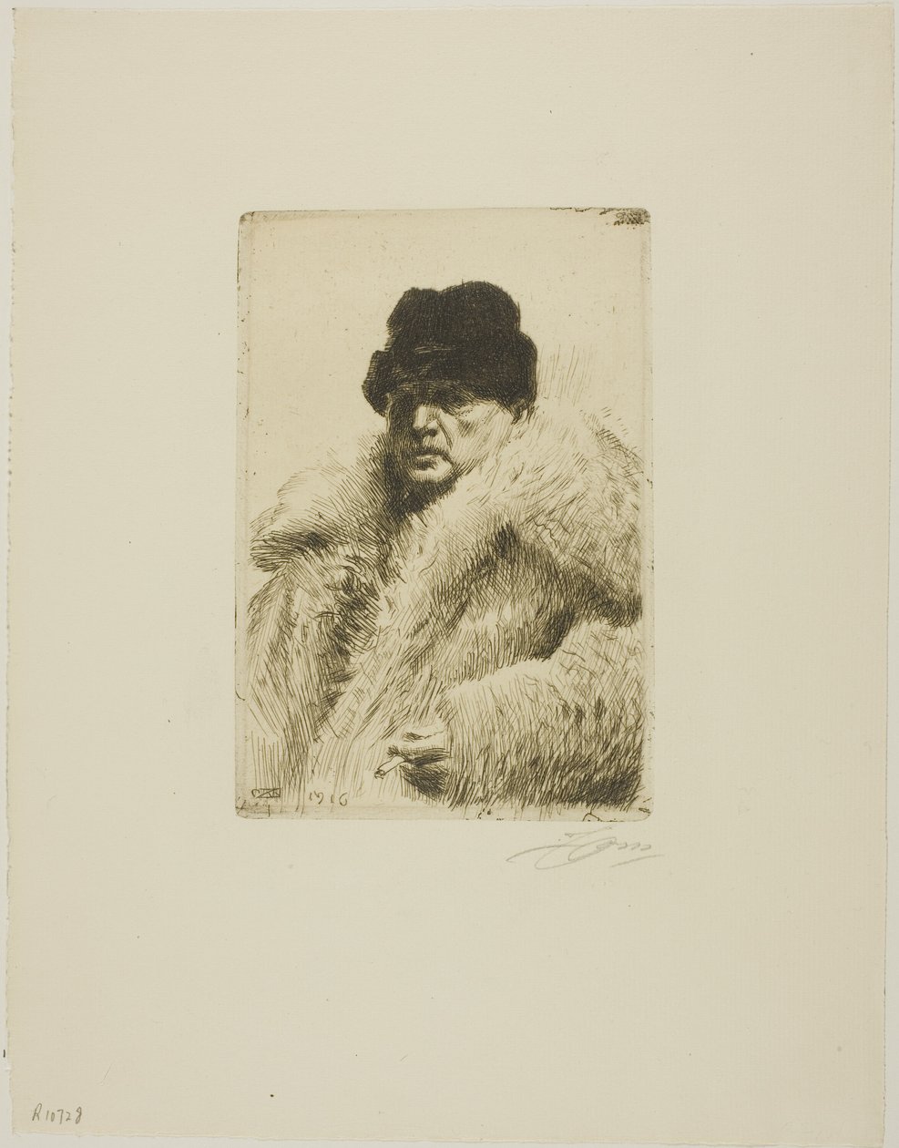 Autoportret 1916 autorstwa Anders Leonard Zorn