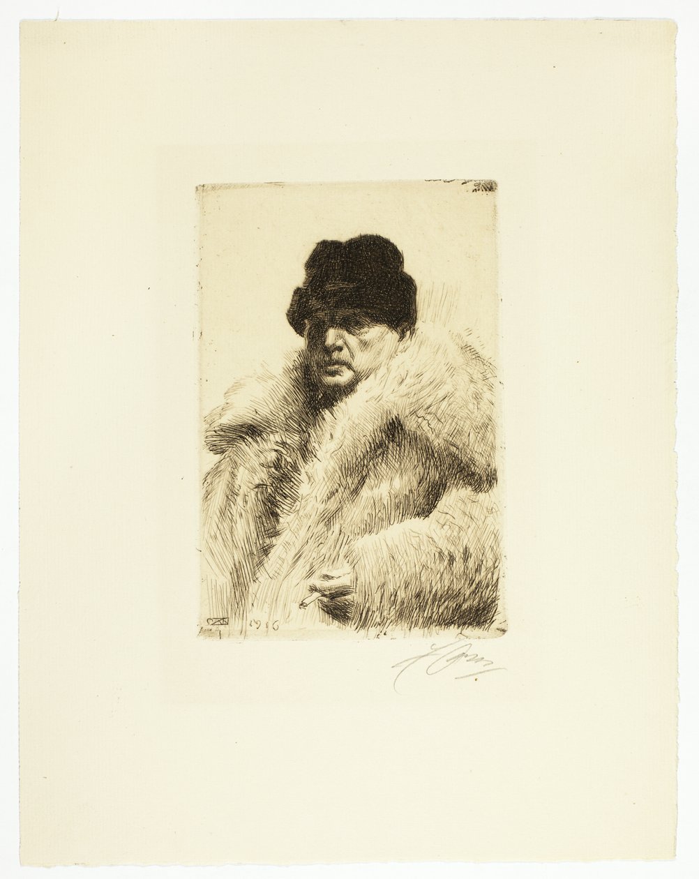 Autoportret 1916 autorstwa Anders Leonard Zorn