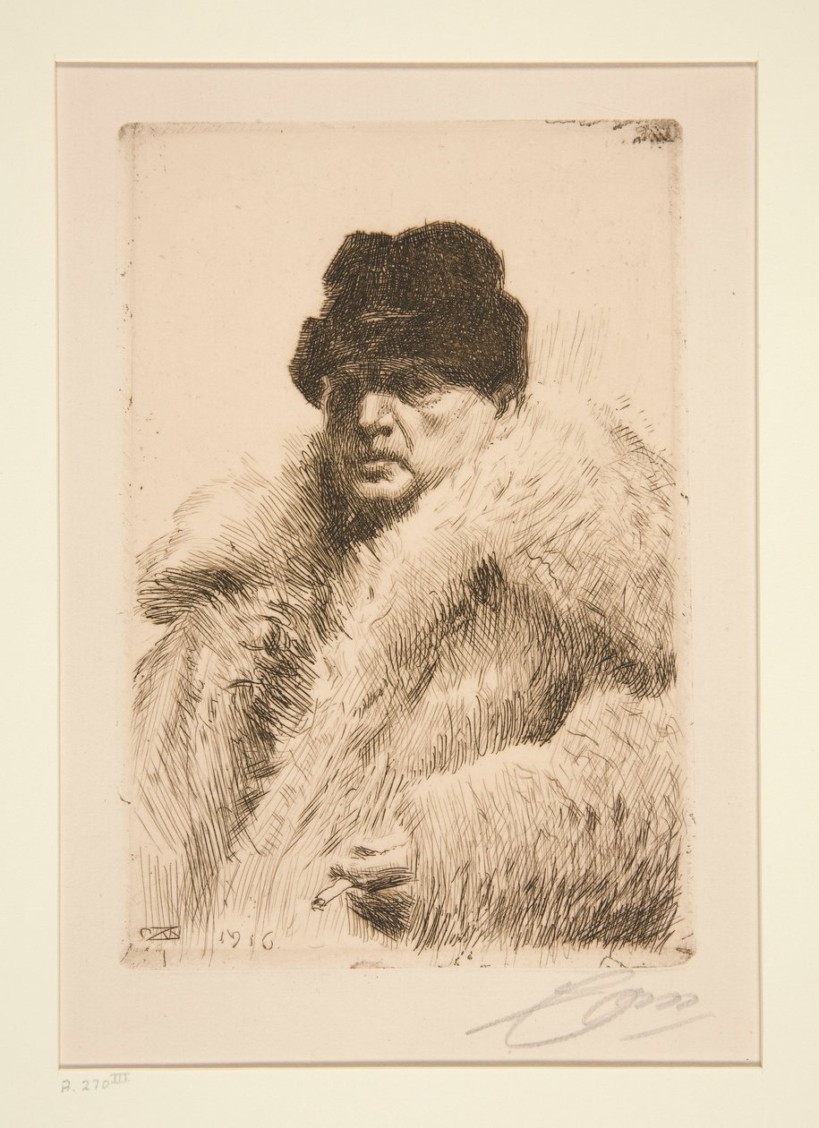 Autoportret 1916 autorstwa Anders Leonard Zorn