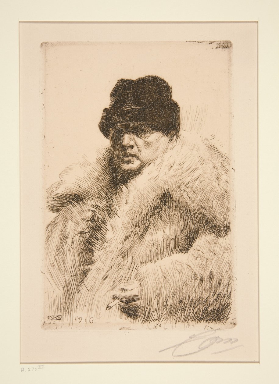 Autoportret 1916 autorstwa Anders Zorn