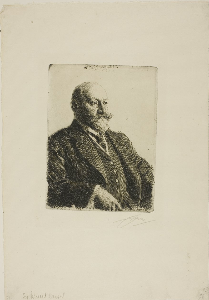 Sir Ernest Cassel autorstwa Anders Leonard Zorn