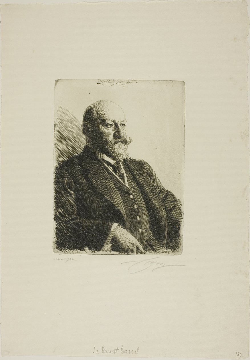 Sir Ernest Cassel autorstwa Anders Leonard Zorn