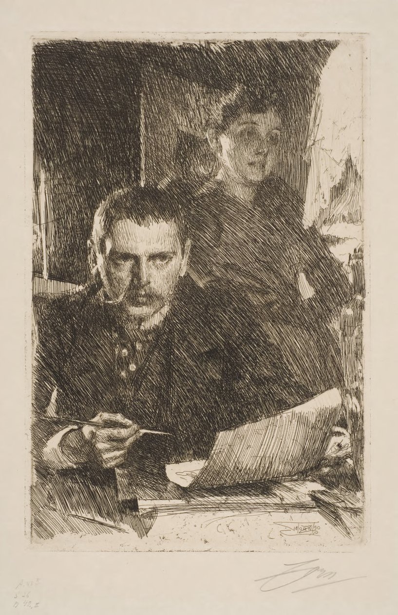 Autoportret z żoną Emmą autorstwa Anders Zorn