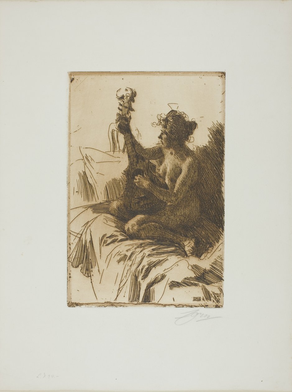 Pamiątka lub Gitara autorstwa Anders Leonard Zorn