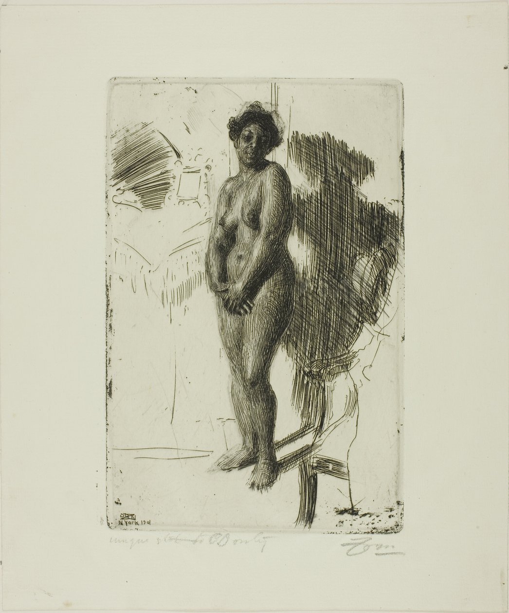 stojący czarny autorstwa Anders Leonard Zorn