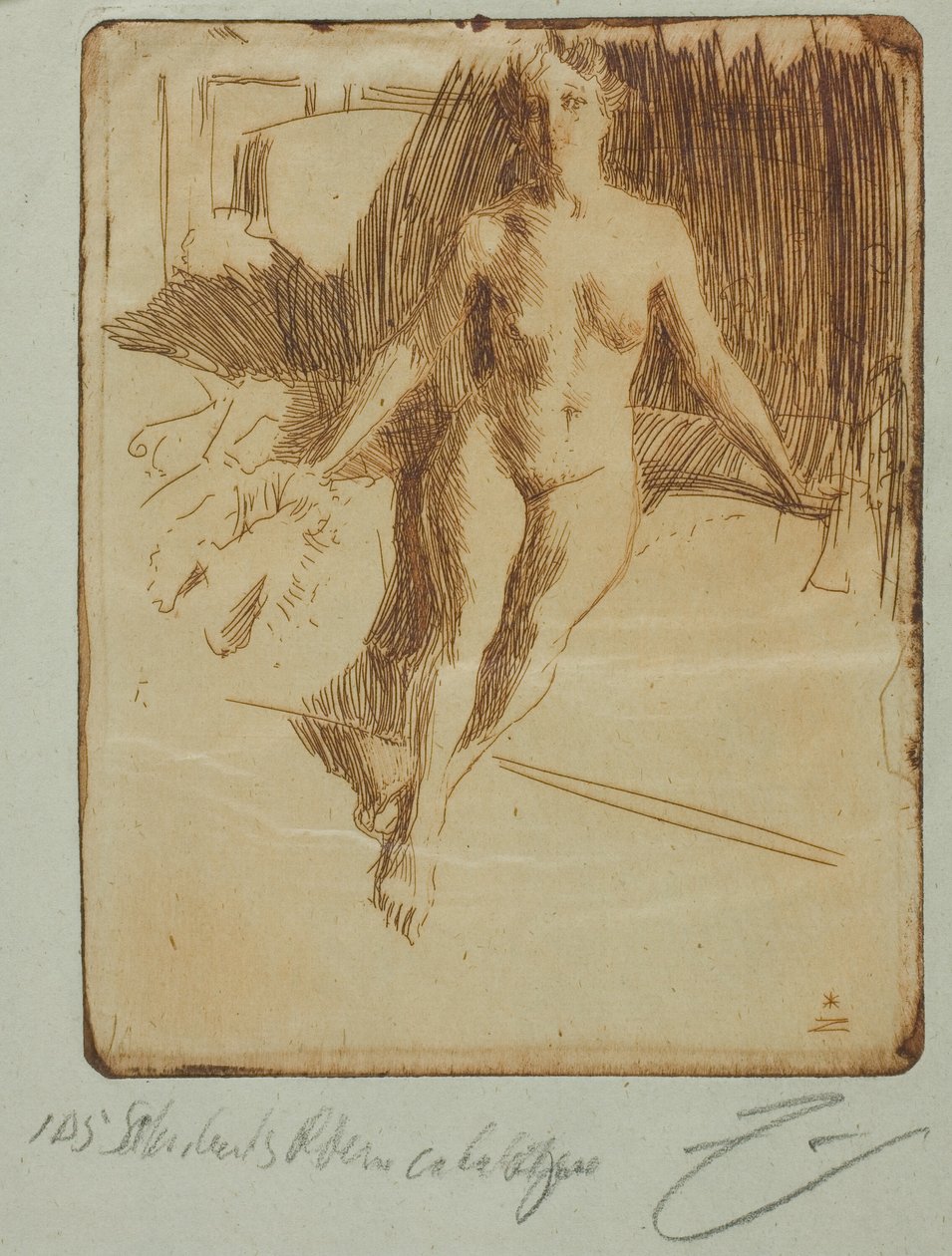Studium od modelki autorstwa Anders Leonard Zorn