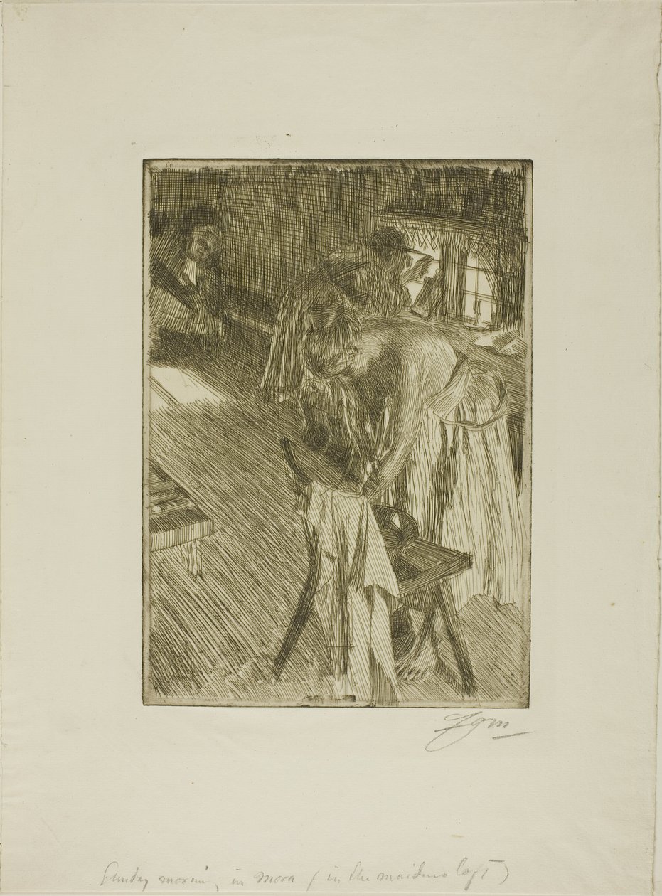 Niedzielny poranek autorstwa Anders Leonard Zorn