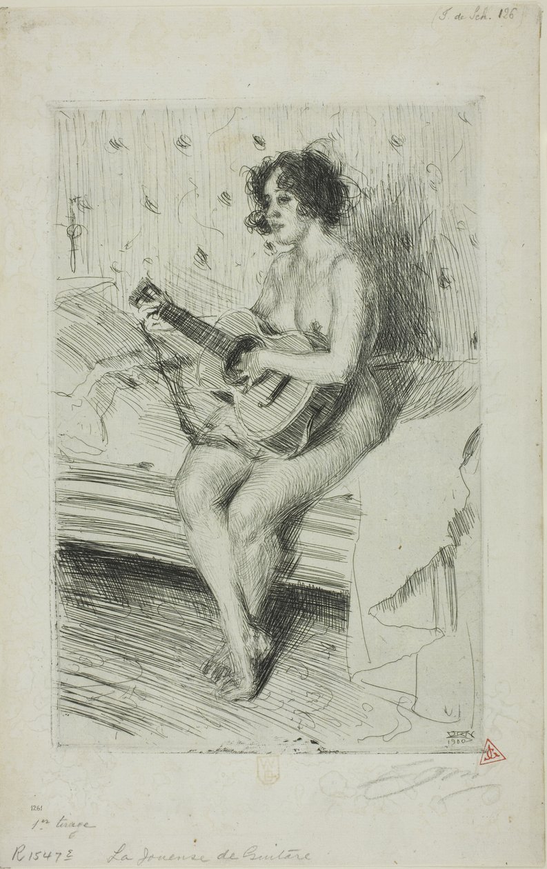 Gitarzysta autorstwa Anders Leonard Zorn