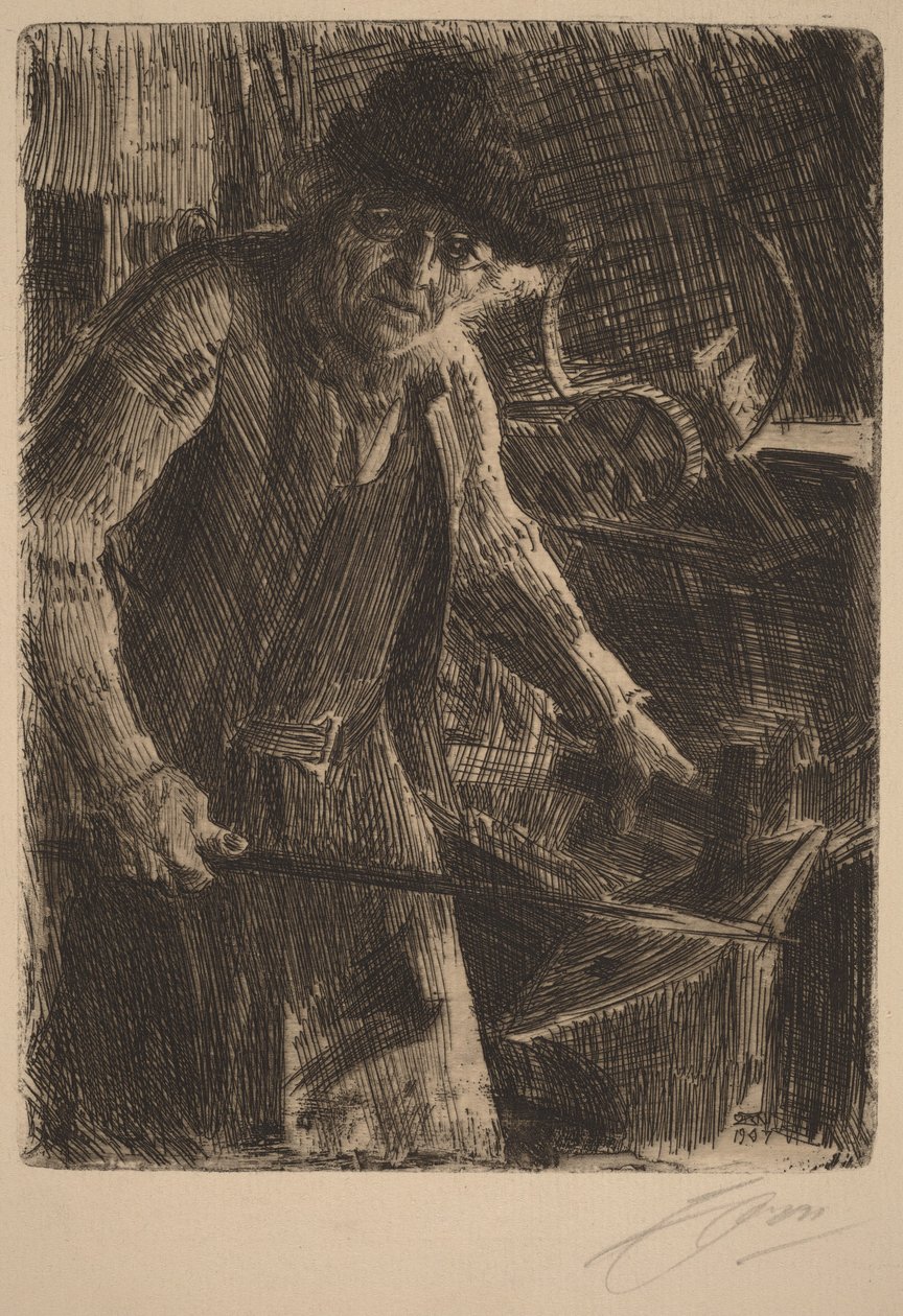 Mistrz kowalski autorstwa Anders Zorn