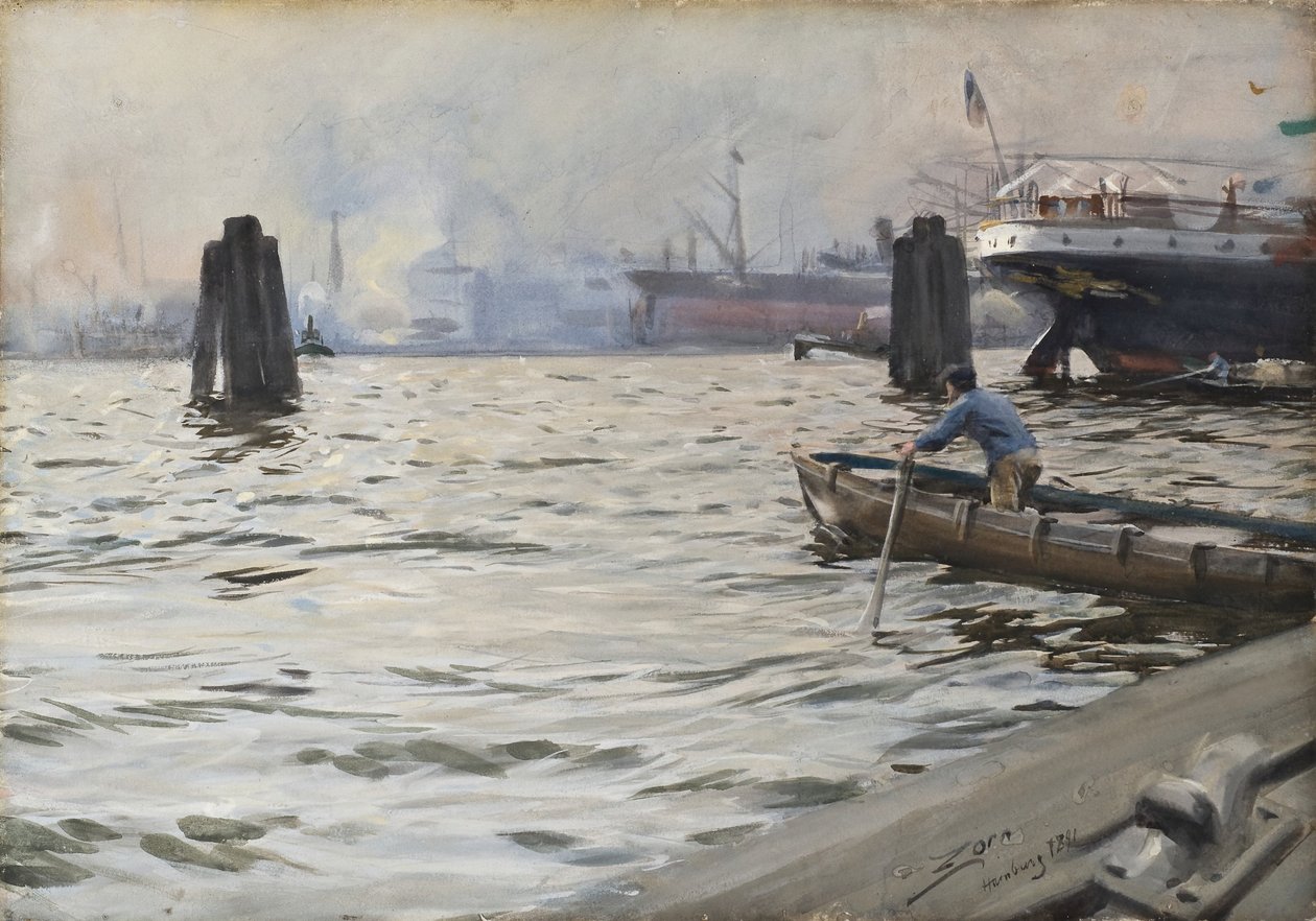 Port w Hamburgu autorstwa Anders Zorn