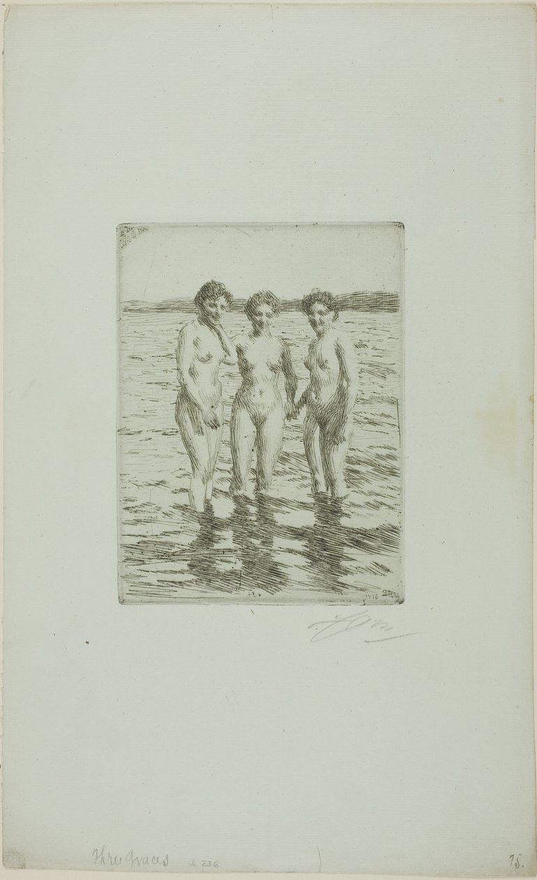 Trzy Gracje autorstwa Anders Leonard Zorn
