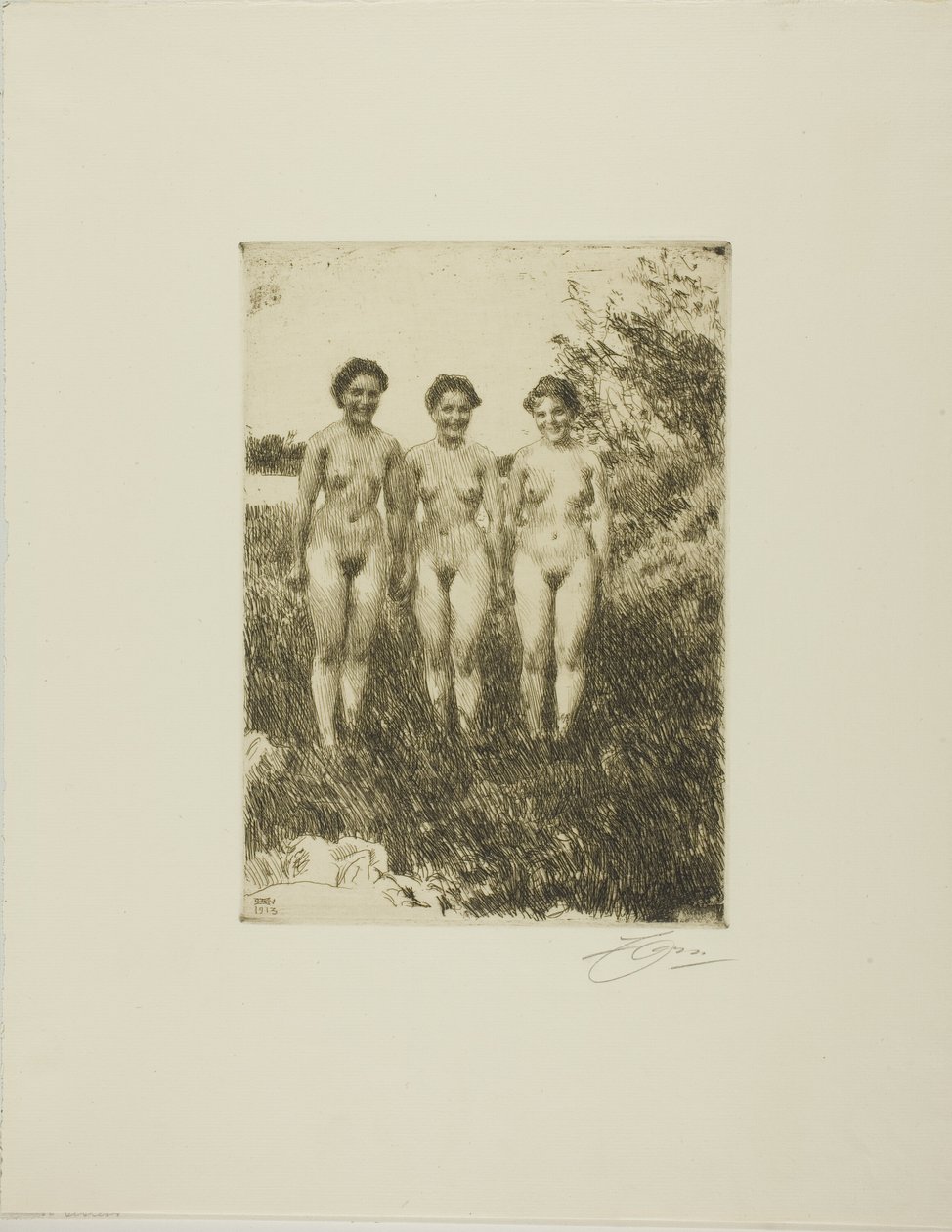 Trzy siostry autorstwa Anders Leonard Zorn
