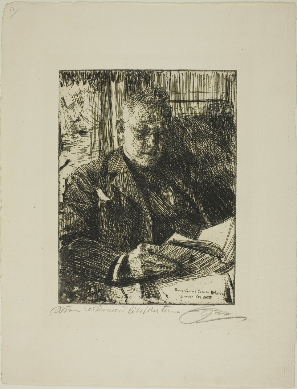 Towarzysz Podróży (Pan Ch. Deering) autorstwa Anders Leonard Zorn