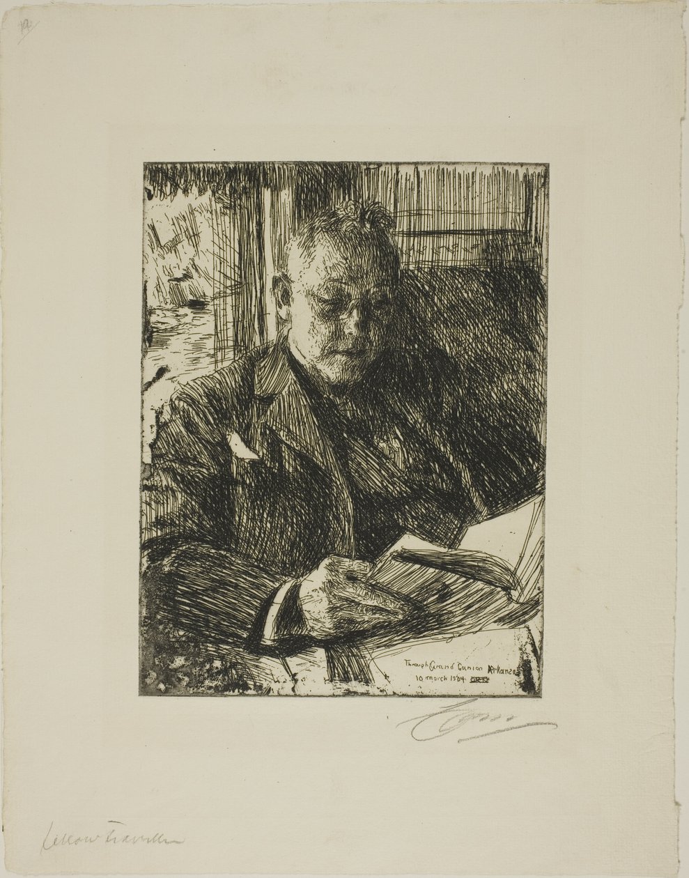 Towarzysz Podróży (Pan Ch. Deering) autorstwa Anders Leonard Zorn