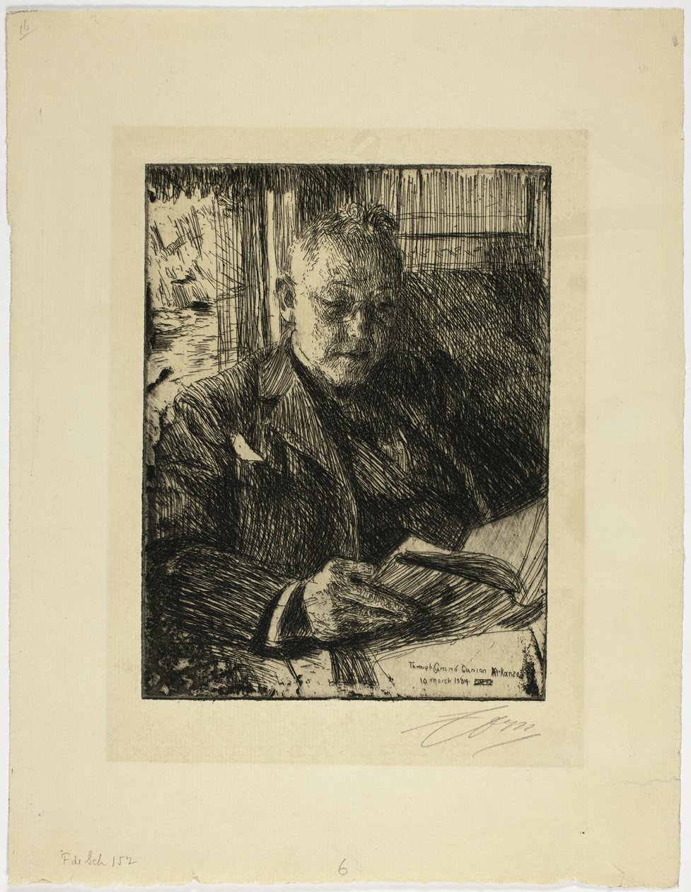 Towarzysz Podróży (Pan Ch. Deering) autorstwa Anders Leonard Zorn
