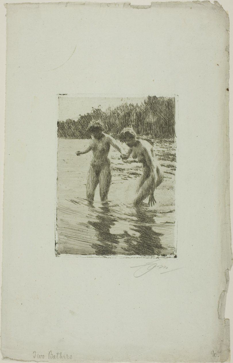 Dwóch Kąpiących się autorstwa Anders Leonard Zorn