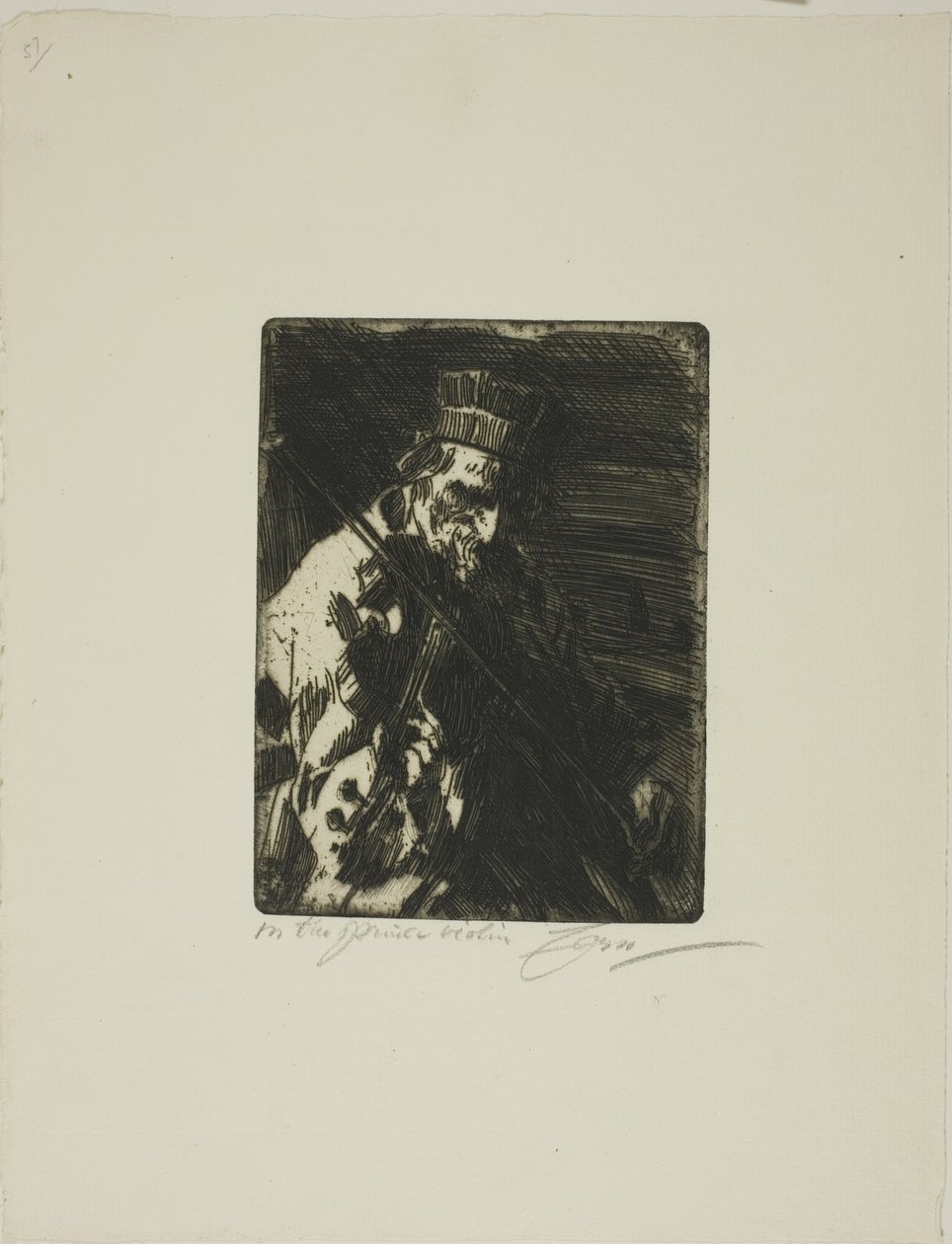 Wioski skrzypek autorstwa Anders Leonard Zorn