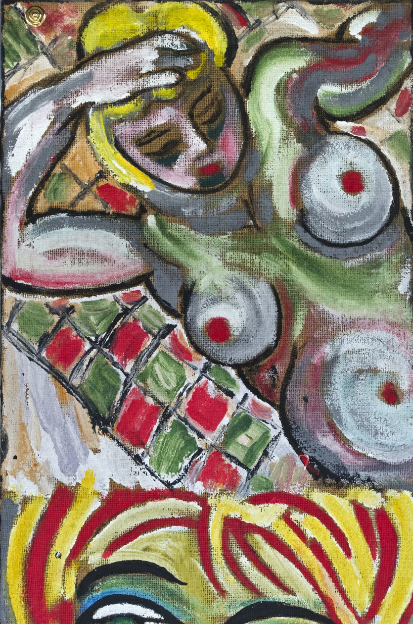 EXPRESSIONIST FEMALE NUDE, 2012 (akryl na płótnie jutowym naciągniętym na drewnianą ramę) autorstwa Ando Gilardi
